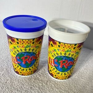5/$35 Vintage 90s Lil Rock Hard Rock Cafe Plastic Takeaway Souvenir Kid Cups